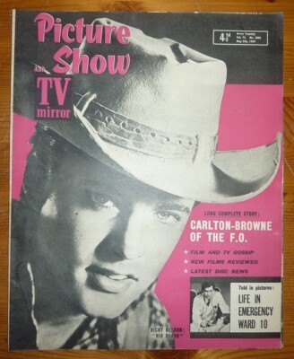 PICTURE SHOW Vol 72 No 1884 9TH MAY 1959 RICKY NELSON FRONT COVER