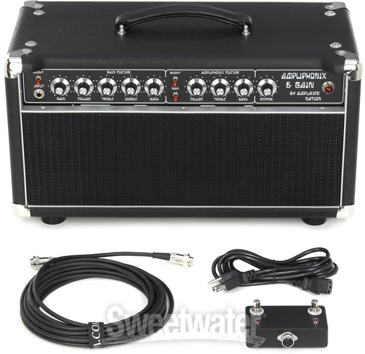 Усиленная головка лампового усилителя Nation Ampliphonix and Gain мощностью 100 Вт - Черный