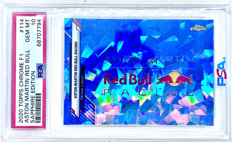 2020 Topps Chrome F1 ASTON MARTIN RED BULL Sapphire EDITION #114 PSA 10 GEM MINT