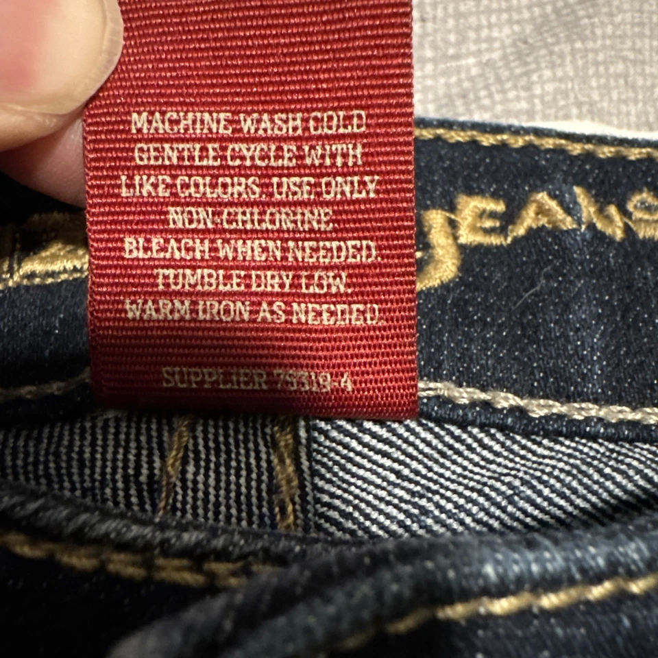 Pantalones cortos de mezclilla Arizona para mujer lavado oscuro algodón elástico hasta la rodilla talla 5 Foto 2 de 4