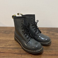 Dr Martens 11821 WOMEN?S PATENTLEATHER LACE UP BOOTS 8 Eu 39 Gray