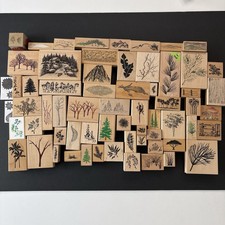 Looking for The Perfect Scenery Landscape LOT of 65 Foliage Rubber Stamps