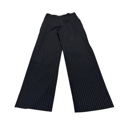 Max Mara Women s 4 Navy Pinstripe Tailored Straight Leg Trousers Pants Office