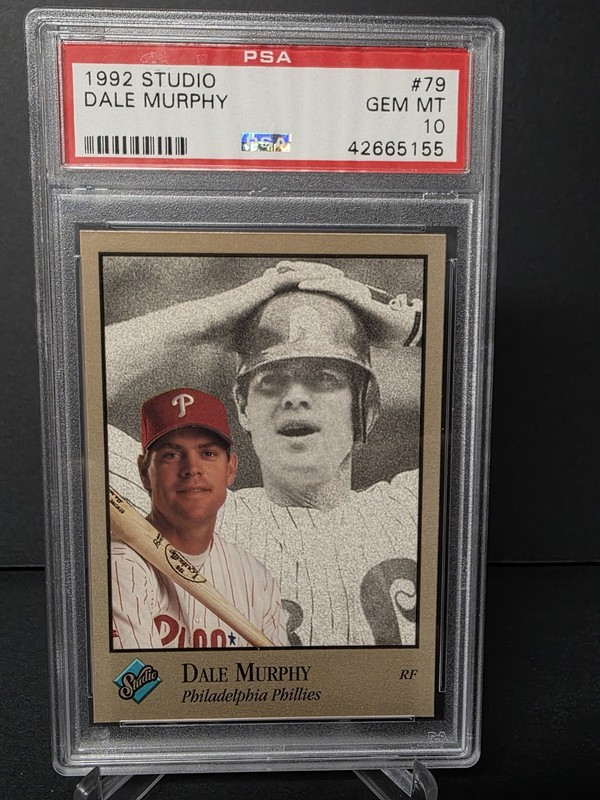 1992 STUDIO #79 DALE MURPHY PSA 10 BRAVES/PHILLIES