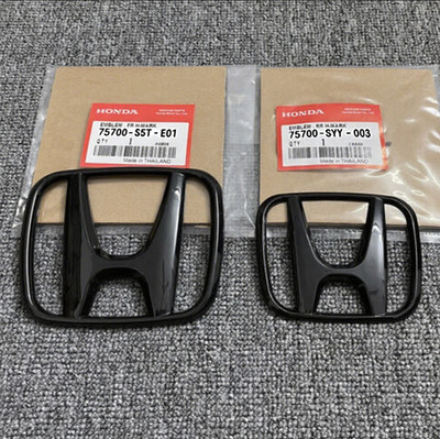  2PCS Black Front Grille Trunk Emblem For Honda Accord Sedan Badge 2008-2017