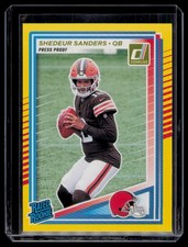 2025 Donruss #306 Shedeur Sanders Press Proofs Yellow