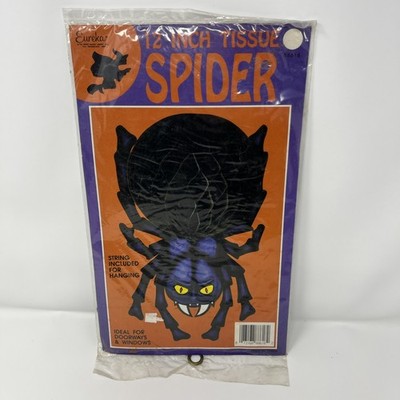 Eureka 12 Inch Honeycomb Tissue Spider Halloween Hanging Die Cut