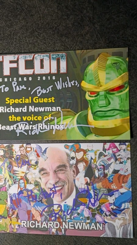 RICHARD NEWMAN As RHINOX 2 Hand Signed 4X6 PHOTO S -- BEAST WARS TRANFORMERS