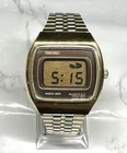 Vintage Seiko 0532-5019 Digital Quartz LC Gold Tone Watch-Good Condition!
