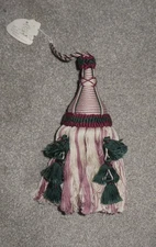 NEW Large Rose/Dark Green/ Burgundy 8" Decorative Key Curtain Tassel Ret. $24