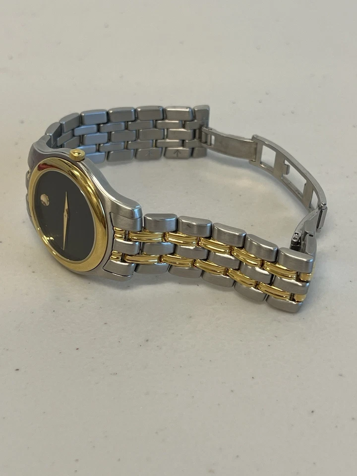 RELOJ CLÁSICO MUSEO MOVADO 81-E4-9885 HOMBRE 36mm ¡DOS TONOS FUNCIONA! + CAJA Foto 3 de 4