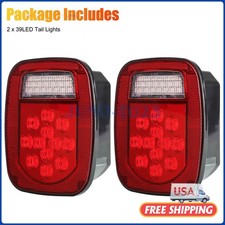 39 Led Tail Lights Brake License Plate Lamp For Jeep Wrangler Yj Jk Tj Cj5 Cj7 39 Led Tail Lights Brake License Plate Lamp For Jeep Wrangler Yj Jk Tj Cj5 Cj7