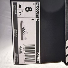 NWT And Original Box-Adidas Women  s VL Court 3.0 Size 8 ID8797, Black/White/Gum