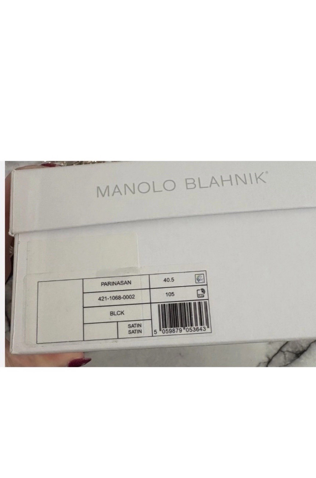 Manolo Blahnik Parinasan Crystal Embellished Satin Heels - Black Size 40 UK 7 image 3