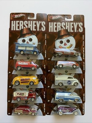 HOT WHEELS Premium 2011 HERSHEY'S Nostalgic Brands COMPLETE Set of 10 NEW Sealed