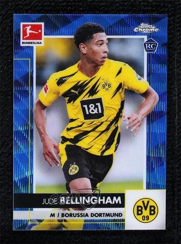 2020 Topps Chrome Bundesliga Blue Wave Refractor /150 Jude Bellingham Rookie RC