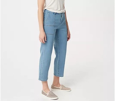 LOGO by Lori Goldstein Boyfriend Slim-Leg Jeans Womens New (QVC) A350567