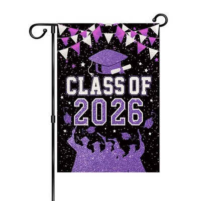 Class 2026 Graduation Garden Flag, Congrats Lawn Purple 