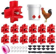 12 Pcs Chicken Waterer Nipples Horizontal Chicken Waterer Nipples for Poultry