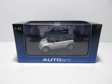 Mini car 1/43 Auto Art MINI Mini Cooper S Cabrio Cabrio Convertible Silver