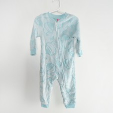 Nickelodeon Pinkfong Baby Shark 2T Light Green Zip-Up Long Sleeve One Piece