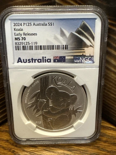 2024 P125 Australia S$1 Koala Early Releases MS70 NGC Label 1518