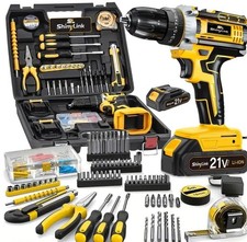 18/30/136pcs 20V Electric Cordless Drill Tool Box Set Screwdriver Bits