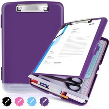 Purple Clipboard with Storage,Clip Boards with Storage Compartments,8.5 x 11 ...