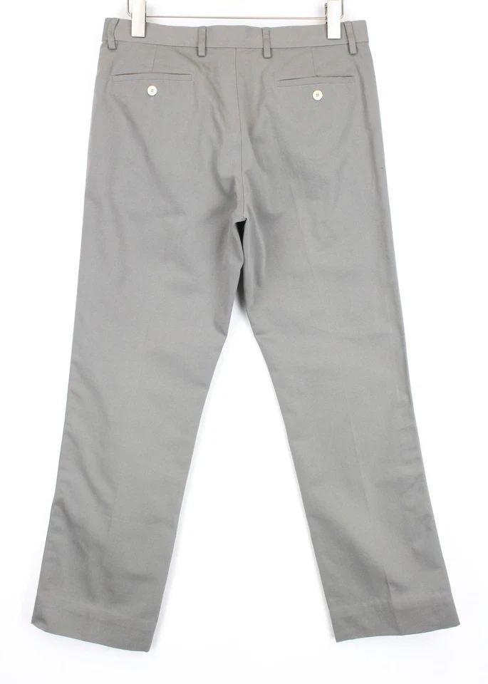 Pantalones para hombre JOHN RICHMOND 48 algodón gris plisado pantalones con rayas laterales * Foto 2 de 4