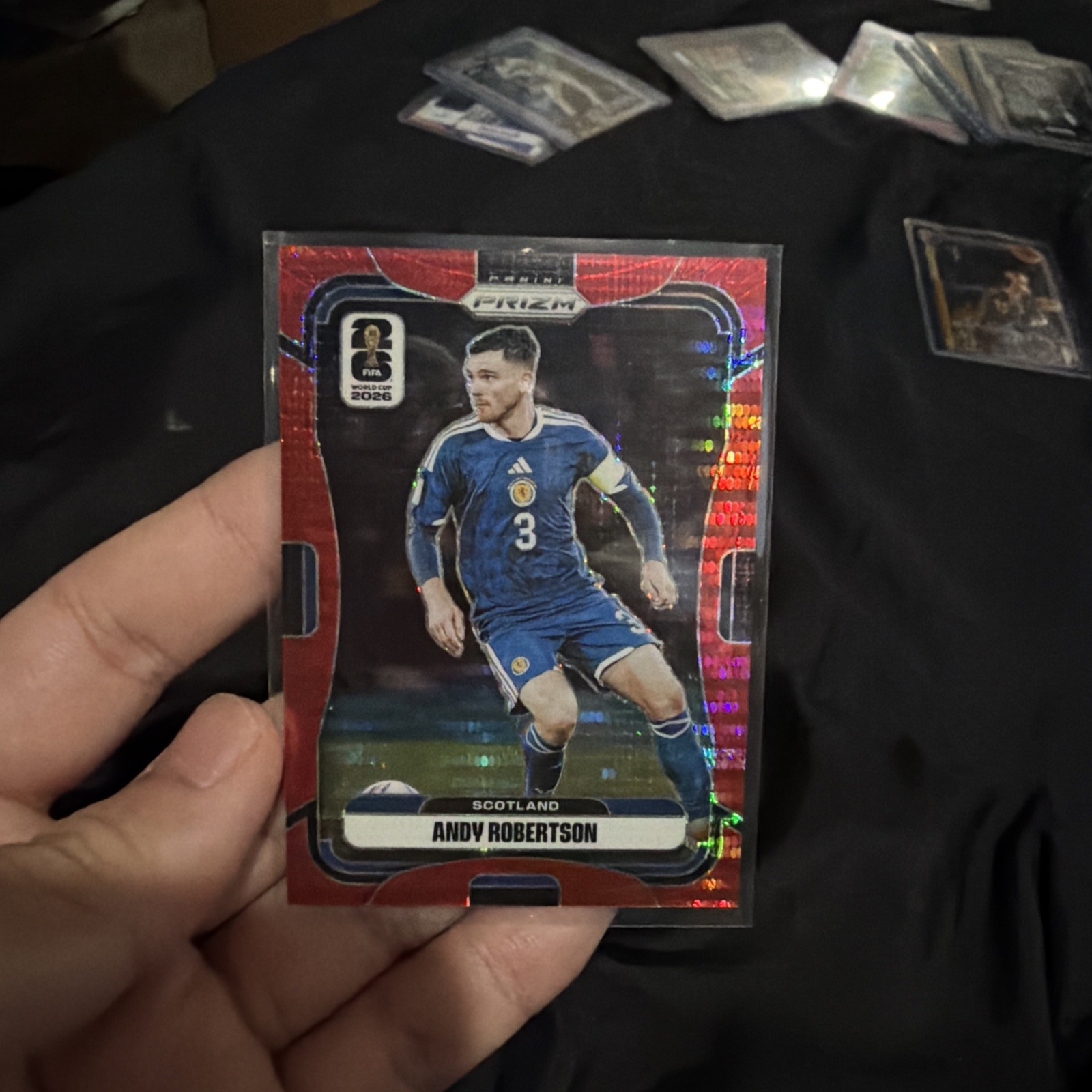 Andy Robertson Red Pulsar #389 /75 Panini 2026 Prizm FIFA World Cup Preferred 