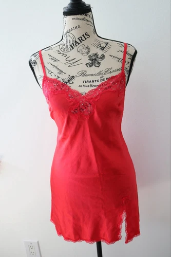 UNDERCOVER Victoria’s Secret Angels Babydoll Vestito Slip da Notte Donna Taglia XS Rosso