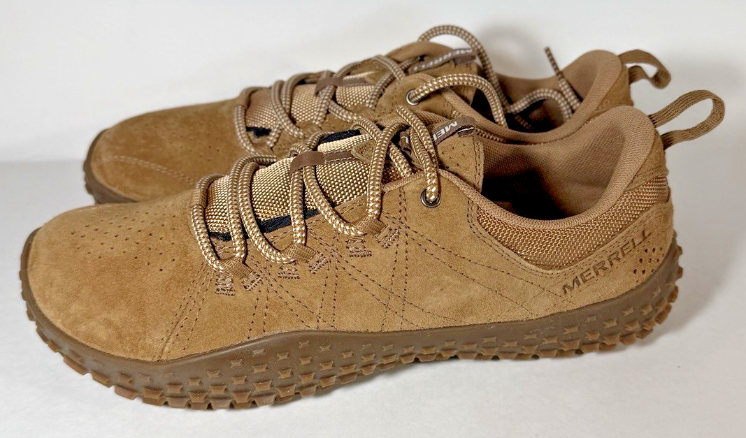Sz 8 Merrell Wrapt Barefoot Women Tobacco Brown Suede Trail Hiking Shoes  J036012 for sale online