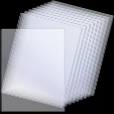 10 Pcs 8 1/2" X 11" Rigid Print Protectors Clear Rigid Sleeve Plastic Paper Page