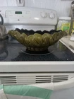 Haeger USA Pottery Olive Green Service Or Planter 13.5x4.5