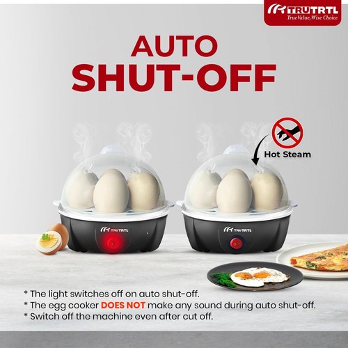 Rapid Egg Cooker Electric 6 Eggs Capacity, Soft, Medium, Hard Boiled, Poacher, O - Picture 4 of 12