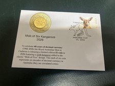 (2539) 22-4-2026 - Australia 5 become 6 Kangaroo x 1 $1 coin on cover VIC p/m A