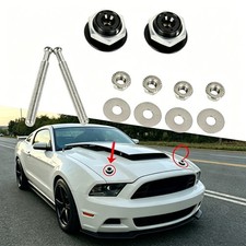 2pcs Racing Hood Latch Pins Quick Release Push Button For Car 30mm