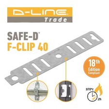 Pack of 50 x D-Line Fire Rated Safe-D F-Clips 40mm
