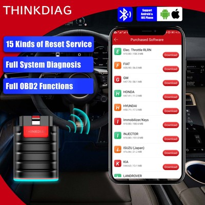 THINKDIAG Bluetooth Bidirectional All Software Free Car Diagnostic OBD2 Scanner