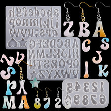 3 Pack Mini Letter Alphabet Resin Casting Soap Making Silicone Mold for Candle H