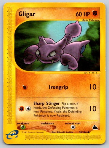 Gligar Skyridge 59/144 Pokemon Card LP