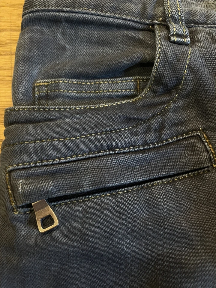 Balmain SS12 Indigo Blue Skinny Biker Jeans - Image 4 of 4