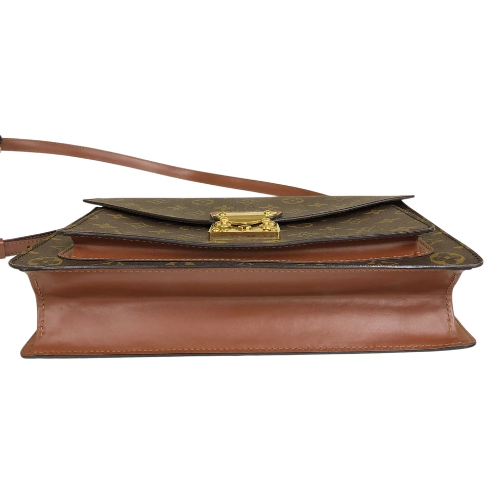 Auténtico bolso de hombro Louis Vuitton Monceau 28 monograma 2 vías M51185 SR0919 Foto 3 de 4