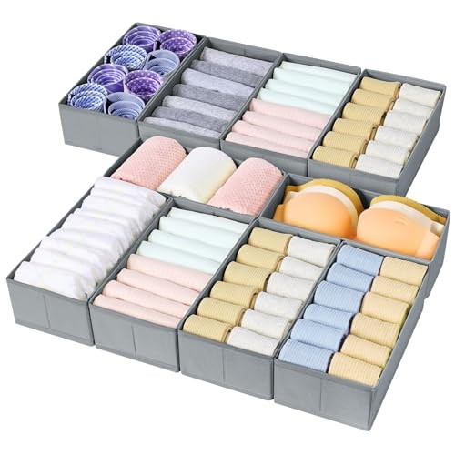 DIMJ Foldable Sock Drawer Organiser - 10  Assorted sizes , colors 