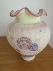 Fenton Burmese Glass Seashell Shell Vase Limited Edition