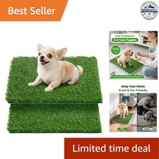 Artificial Grass Pee Pad for Dogs 14 in x 18 in Green Puppy Potty Training