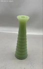 Vintage Jadeite Milk Glass Bud Vase Jade Green Ribbed Beehive Pattern 6.5 Inch