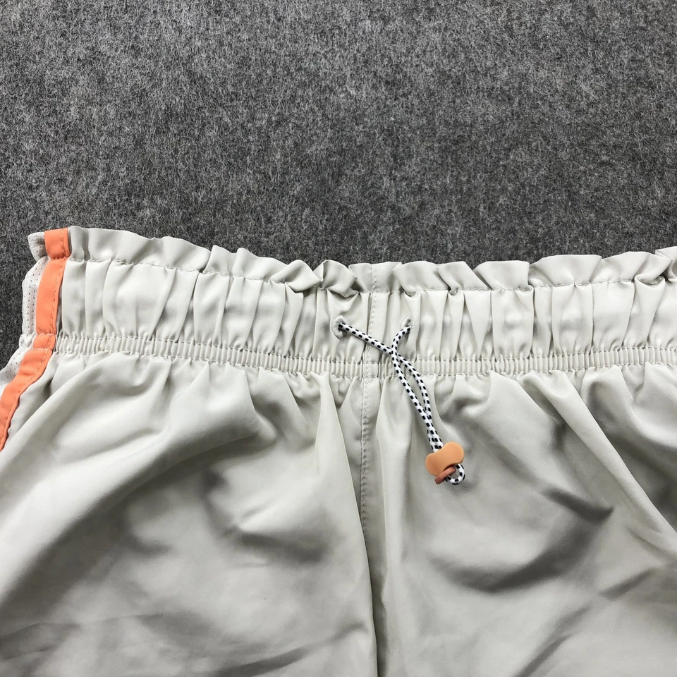 Nike Shorts XS Womens White Orange Trim Mesh Lined Athletic Dri-FIT Running - Image 3 of 4