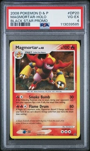 Pokemon Magmortar DP20 Black Star Promo Diamond & Pearl Holo psa 4
