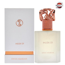 Swiss Arabian Musk 01 Luxury EDP Spray | 1.7 Oz Long-Lasting Personal Perfume